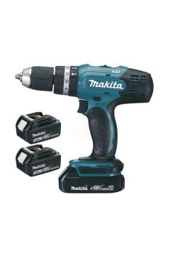 Makita Darbeli Matkap Vidalama Üç Akülü 18 V 3.0 Ah - DHP453SFE3