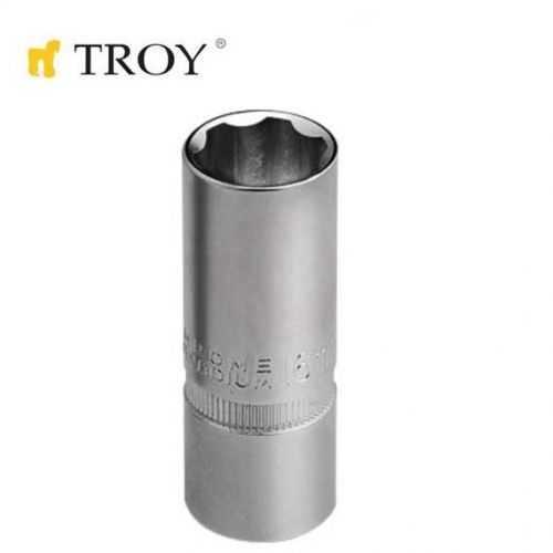 Troy 26125 1/2 İnç Buji Lokması (Ölçü 16mm-Çap 21,8mm-Uzunluk 63mm)