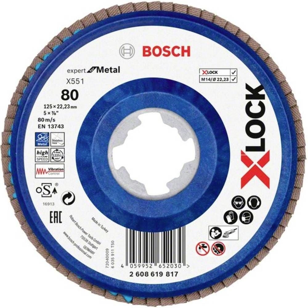 Bosch x551 Exm Düz Plastik Flap Disk x-Lock 80 Kum 125 Mm - 2608619817