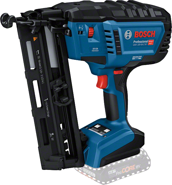 Bosch Gnh 18V-64-2 M Akülü Çivi Çakma Tabancası (Solo Model) - 0601482000