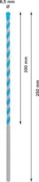 Bosch Çok Amaçlı Matkap Ucu Expert CYL-9 MC 6,5x250mm - 2608901482