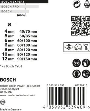Bosch Çok Amaçlı Matkap Ucu Expert CYL-9 MC Set (7 Parça) (4/5/6/8/10/12 mm) - 2608900647