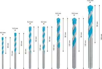 Bosch Çok Amaçlı Matkap Ucu Expert CYL-9 MC Set (7 Parça) (4/5/6/8/10/12 mm) - 2608900647