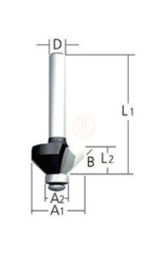Makita Freze Ucu Rulmanlı Kenar Alma Bıçağı 6x26x42 mm (D-09488)