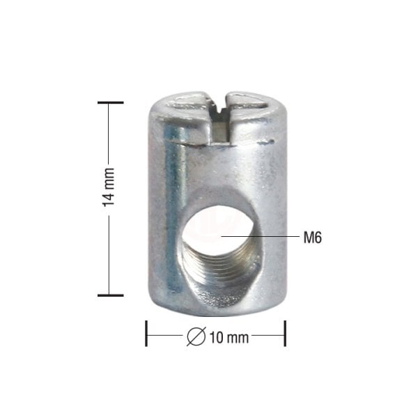 Ayder Silindir Somun 10X14 Çinko - A03306