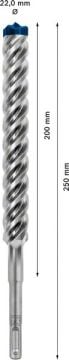 Bosch Kırıcı Delici Uç SDS-Plus-7X Expert 22x250 mm (1 Adet) - 2608900146