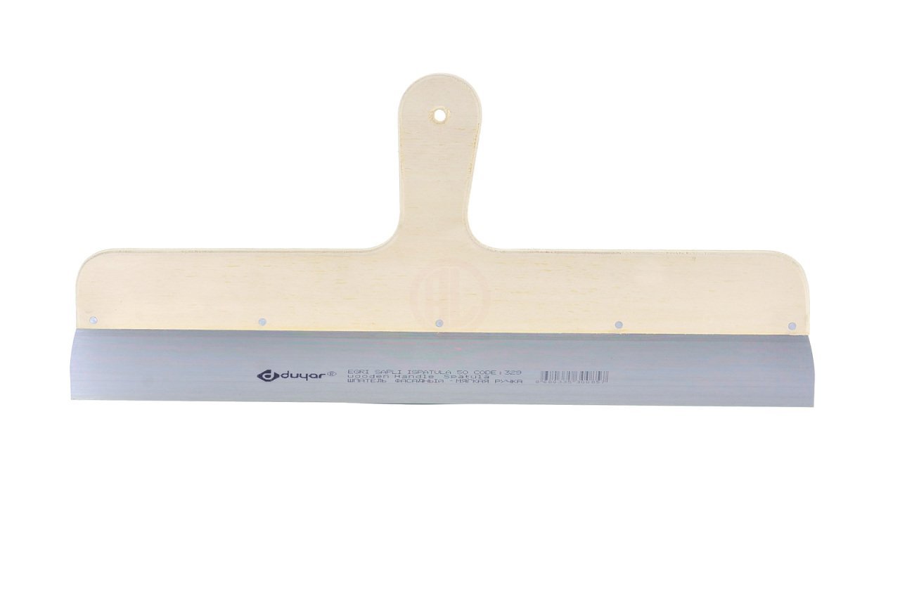 Duyar Eğri Saplı Spatula Ahşap Saplı 50 Cm