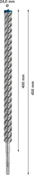 Bosch Kırıcı Delici Uç SDS-Plus-7X Expert 24x450 mm (1 Adet) - 2608900150