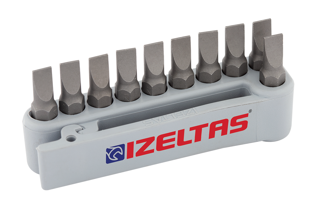 İzeltaş Düz Bits Uç Set 25 mm 0,8x5,5