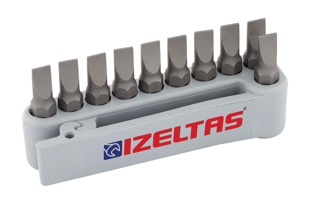 İzeltaş Düz Bits Uç Set 25 mm 1,2x6,5
