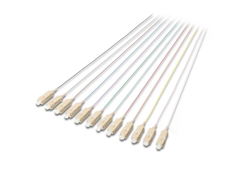 Assmann Digitus Sc/Upc Fiber Pigtail, Semi Tight Buffer, 50/125 µ, Dın Iec 304 Renk Kodlu, Multimode, Uzunluk 2 Mt, Class Om2, Birim Fiyatıdır