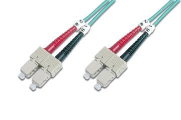 Assmann Digitus Sc-Sc Fiber Optik Patch Kablo, 2 Mt, Multimode, Duplex, 50/125, Om3