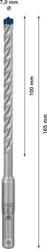 Bosch Kırıcı Delici Uç SDS-Plus-7X Expert 7x165 mm (10 Adet) - 2608900166