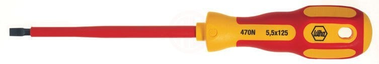 Wiha 470N PROTURN 3K VDE İZOLELİ DÜZ TORNAVİDA 8x175 MM - WIH470N8.0-175