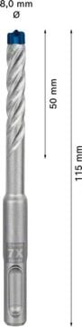 Bosch Kırıcı Delici Uç SDS-Plus-7X Expert 8x115 mm (1 Adet) - 2608900087