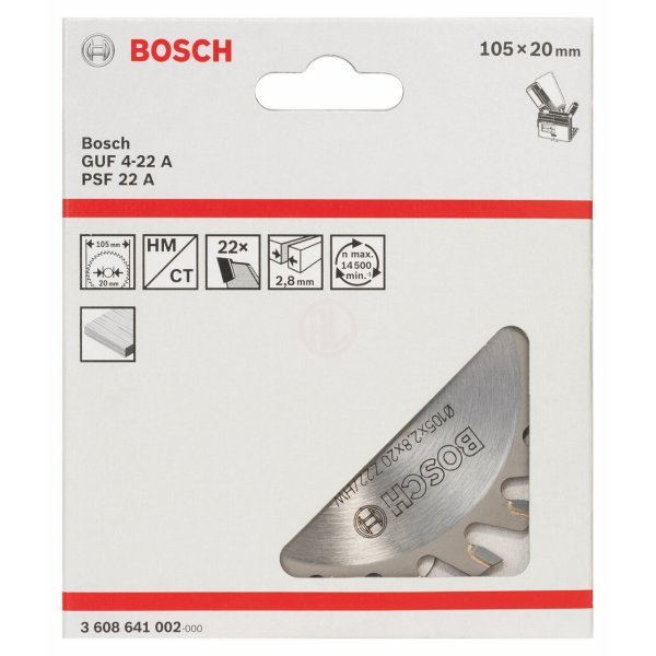Bosch Kesici Bıçak 20x2,8 mm 22 Diş (GUF 4-22 A) - 3608641002