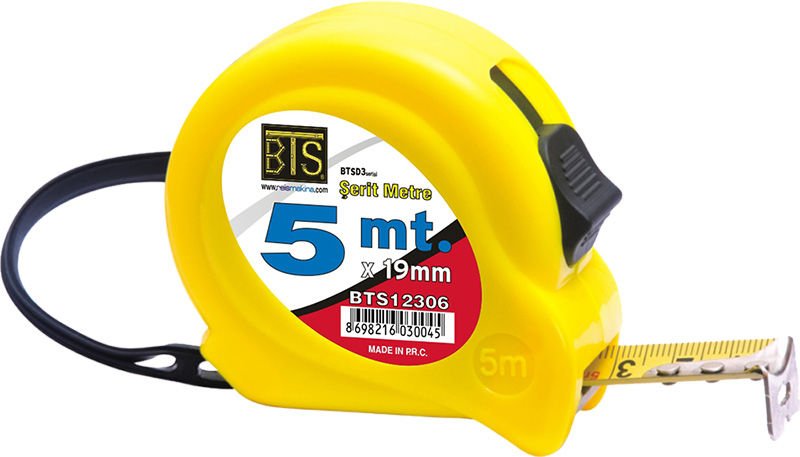 BTS Şerit Metre D3 Serisi 5 Mt 25 mm