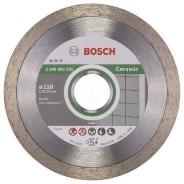 Bosch Elmas Kesme Diski Standard For Ceramic 110x22,23 mm - 2608602535
