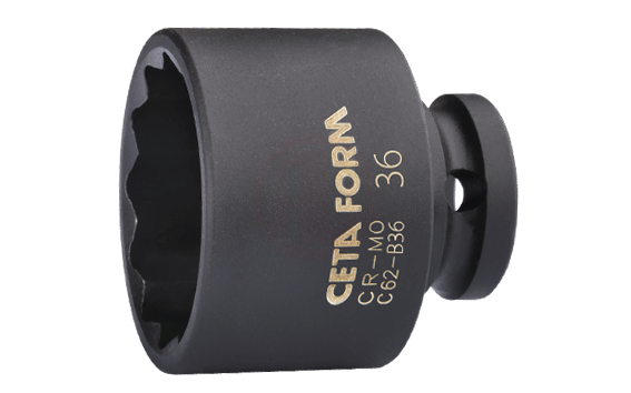 Ceta Form 1/2 İnç 12 Köşe (Yıldız) Havalı Lokma Anahtar 30 Mm