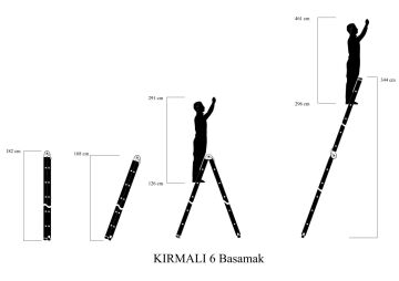 MHT Skypratix Fonksiyonel Aluminyum Kırmalı Katlanır Merdiven 2X6