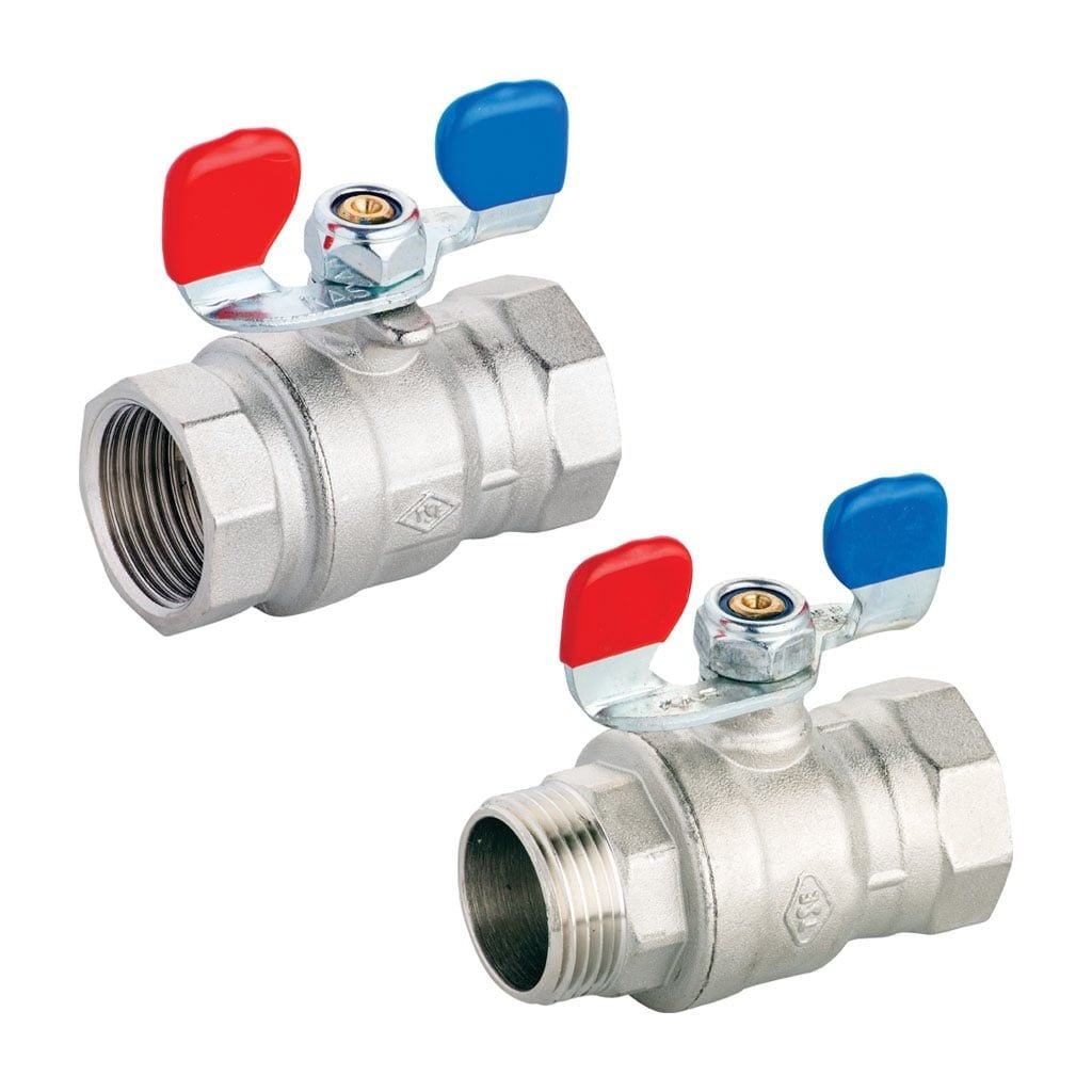 KAS Kelebek Kol Su Vanası Tam Geçişli Küresel PN25 - 1 İnç