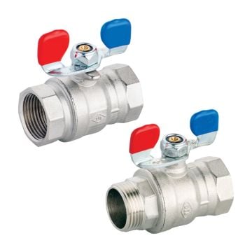 KAS Kelebek Kol Su Vanası Tam Geçişli Küresel PN25 - 1 İnç