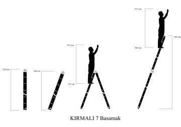 MHT Skypratix Fonksiyonel Aluminyum Kırmalı Katlanır Merdiven 2X7