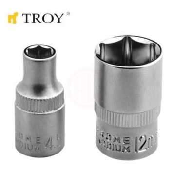 Troy 26146 1/4 İnç Lokma (Ölçü 7,0mm-Çap 11,8mm-Uzunluk 25mm)