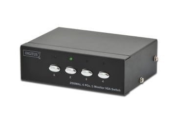 Assmann Digitus 4 Lü Vga Seçici (Selector), 4 Giriş - 1 Çıkış, 1920 X 1080 Piksel 60Hz, 250Mhz