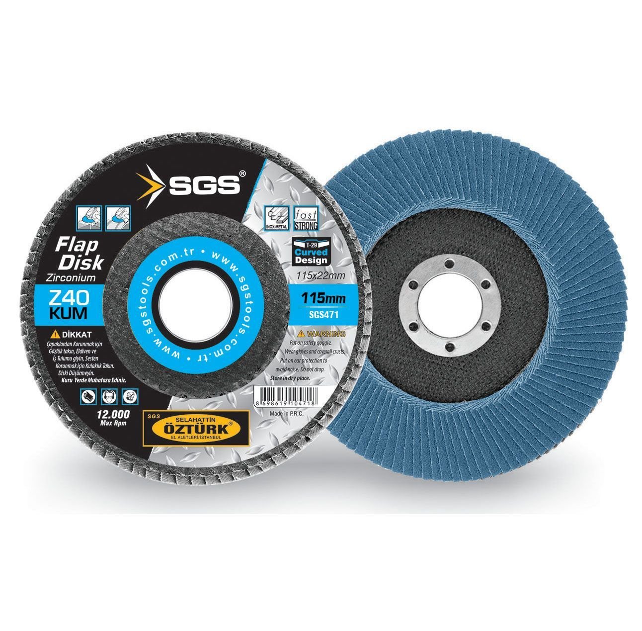 SGS 471 Flap Disk 115Mm 40Kum (Zirconium)