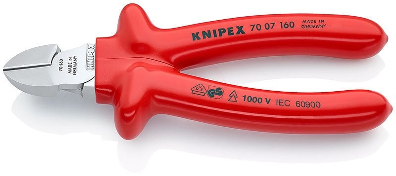 Knipex 70 07 VDE YAN KESKİ 160 MM - KNI7007160