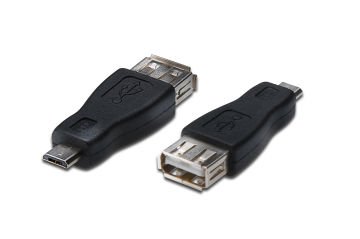 Assmann Usb Adaptörü, Micro B Erkek - Usb A Dişi, Usb 2.0 Uyumlu