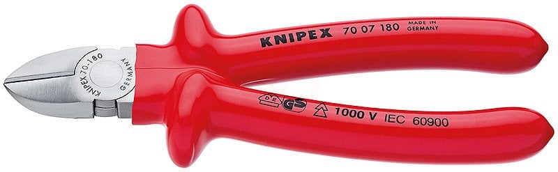 Knipex 70 07 VDE YAN KESKİ 180 MM - KNI7007180