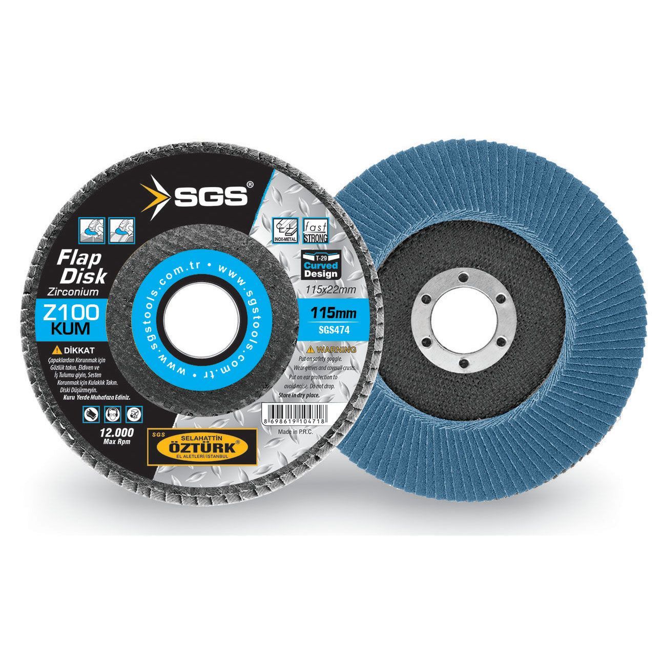 SGS 474 Flap Disk 115Mm 100Kum (Zirconium)