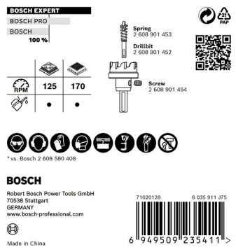 Bosch Delik Açma Testeresi Expert Carbide Metal 95 mm - 2608901448
