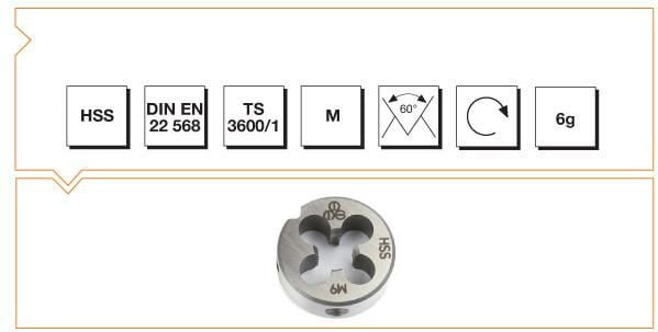 Makine Takım Metrik Normal Vidalı Pafta Lokması Hss Dın En 22 568 M10 X 1,50 Mm