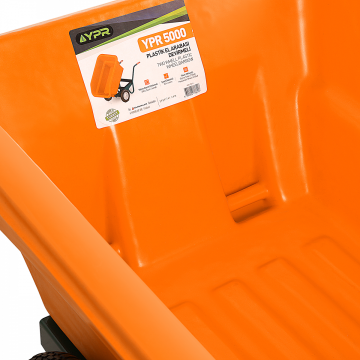 YPR Plastik El Arabası 5000 Devirmeli 240 Lt Şişme Rulmanlı (3,50x8)