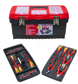 İzeltaş Plastik Takım Çantası Elektrikçi Set 19 İnç Dolu 23 Parça