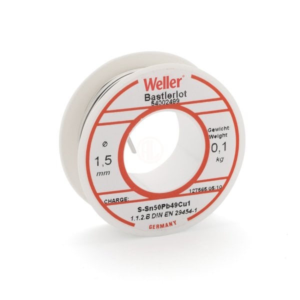 Weller BL50/50-100 PASTASIZ LEHİM TELİ 100 GR 1.5 MM - COOBL5050100