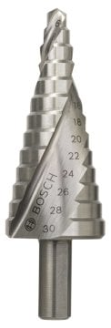 Bosch Spiral Kanallı HSS 13 Kademeli Matkap Ucu Üç Yüzeyli Şaft Ø6-30 mm - 2608597520