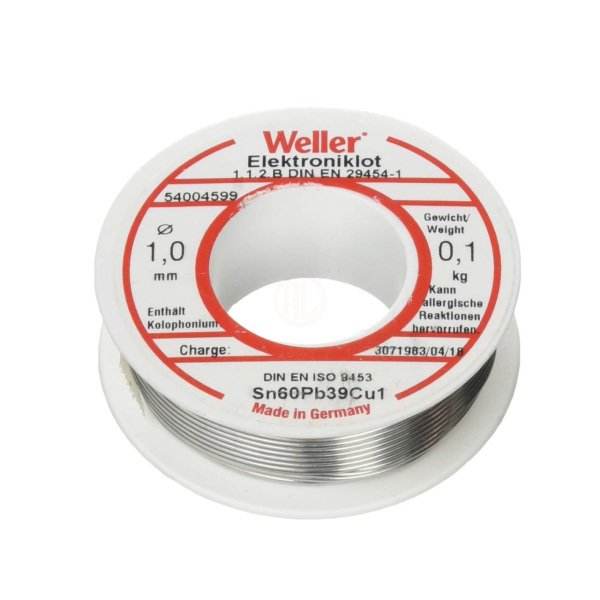 Weller EL 60/40-100 ELEKTRONİKÇİ LEHİM TELİ VE PASTA - COOEL6040100