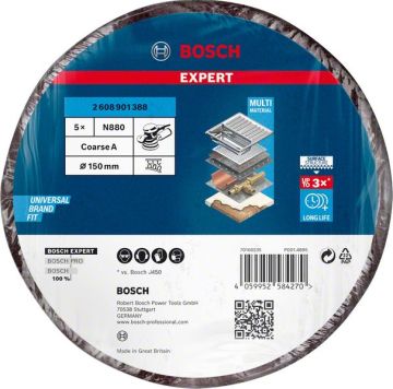 Bosch Fiber Disk Expert N880 Keçe Disk 150 mm 100 Kum (5 Adet) - 2608901388