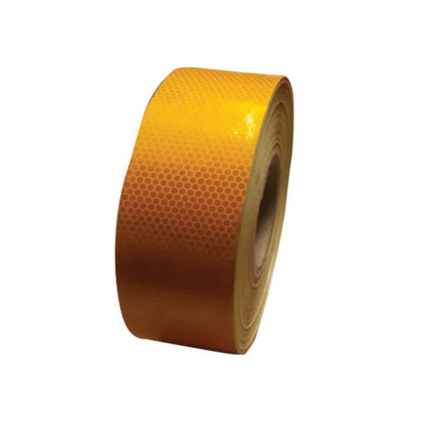 MFK Plastik Reflektif Bant 46 Mt 10 Cm Sarı Petekli - MFK8410