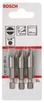 Bosch Vidalama Ucu Extra Hard S1,2x8,0x49 mm (3 Adet) - 2607001485