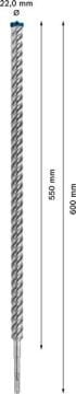 Bosch Kırıcı Delici Uç SDS-Plus-7X Expert 22x600 mm (1 Adet) - 2608900148