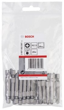 Bosch Vidalama Ucu Extra Hard PZ3x49 mm (25 Adet) - 2607002507
