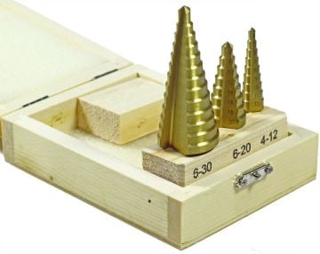 Knisaw Titanyum Kaplama 3 Lü Kademeli Sac Delme Seti - KSW51699