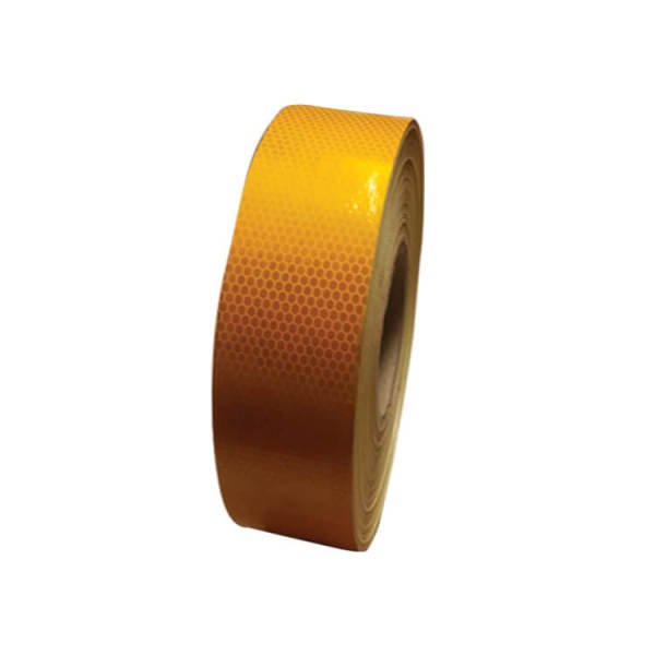 MFK Plastik Reflektif Bant 46 Mt 5 Cm Sarı Petekli - MFK8406