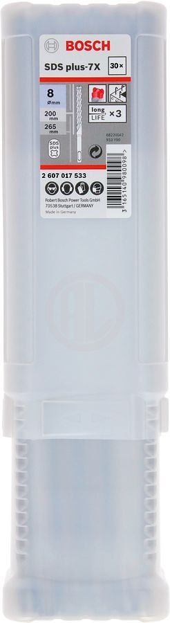 Bosch SDS Plus-7X Kırıcı Delici Uç 8,0x265 mm (30 Adet) - 2607017533