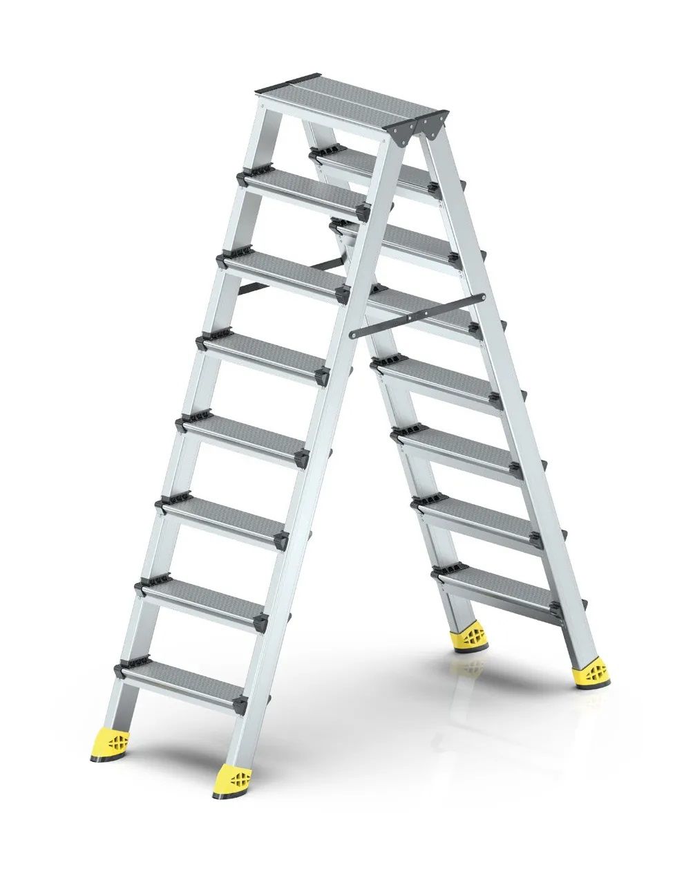 MHT Sky Gold Çift Taraflı Aluminyum Merdiven 2+2